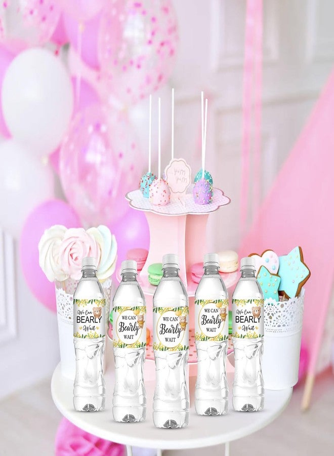 WIDEIDEAL 33Pcs We Can Bearly Wait Water Bottle Labels, Baby Shower Water Bottle Stickers, Boy or Girl Gender Reveal Baby Bear Party Decorations Supplies - Image 5